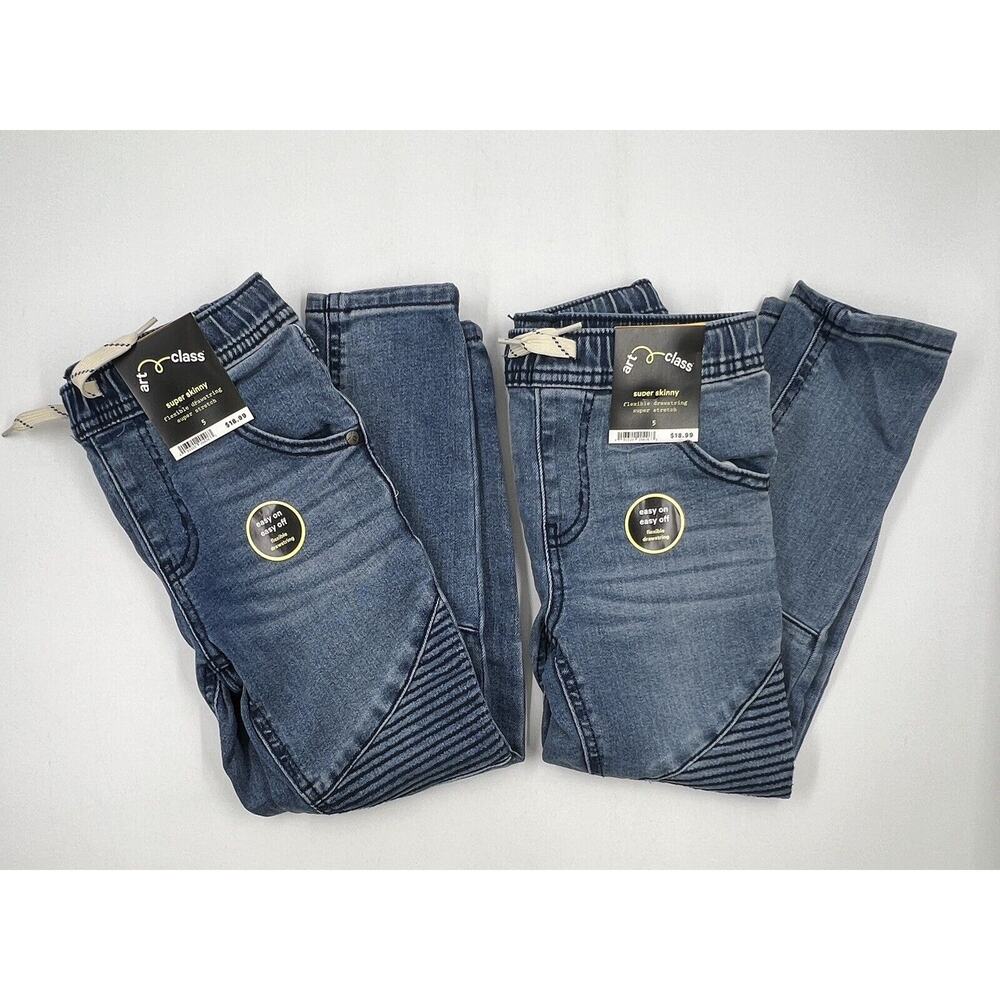 2 New Pairs of Art Class Super Skinny Stretch Drawstring Jeans Size 5